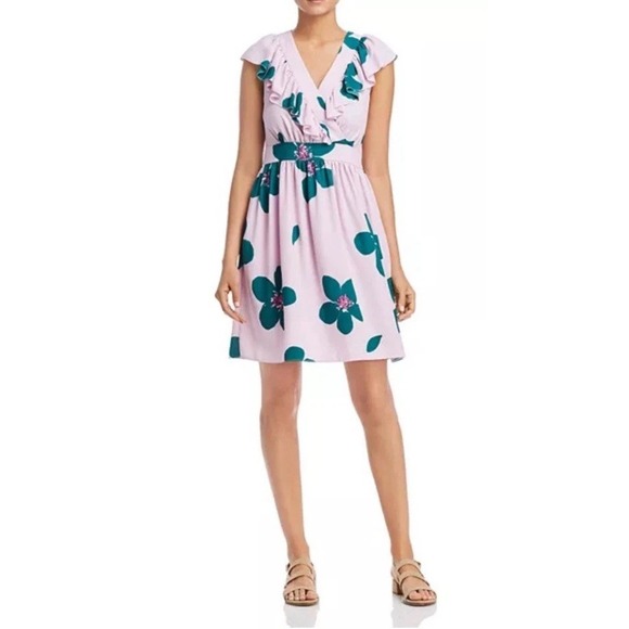 Kate Spade Grand Floral A-line Pink Dress Women's 10 NWOT - Picture 3 of 12